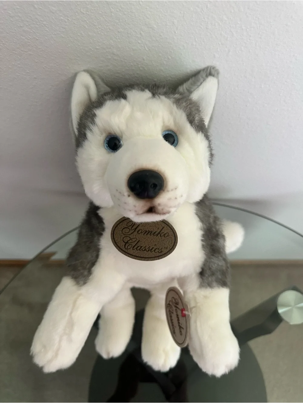 Plush Husky Dog Toy - Gray & White Soft Stuffed Pet